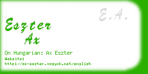 eszter ax business card
